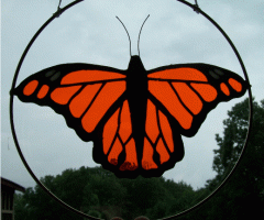 stained glass Monarch butterfly suncatcher