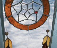 dreamcatcher stained glass suncatcher