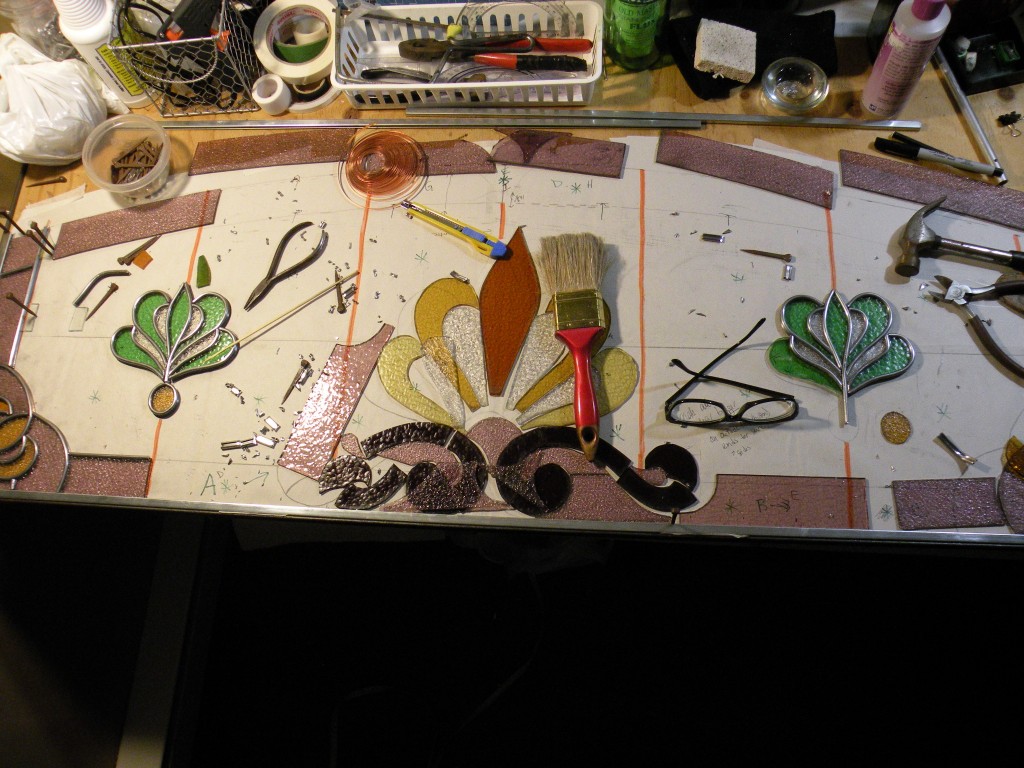 Restoration of stained glass work by Sageleaf Whimsy studios